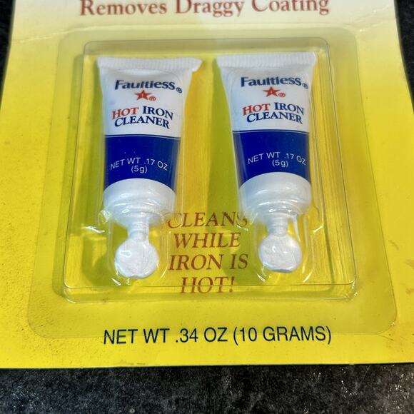 Faultless Hot Iron Cleaner Removes Melted Fusibles Make Iron Glide NEW 2 PK - Picture 2 of 6